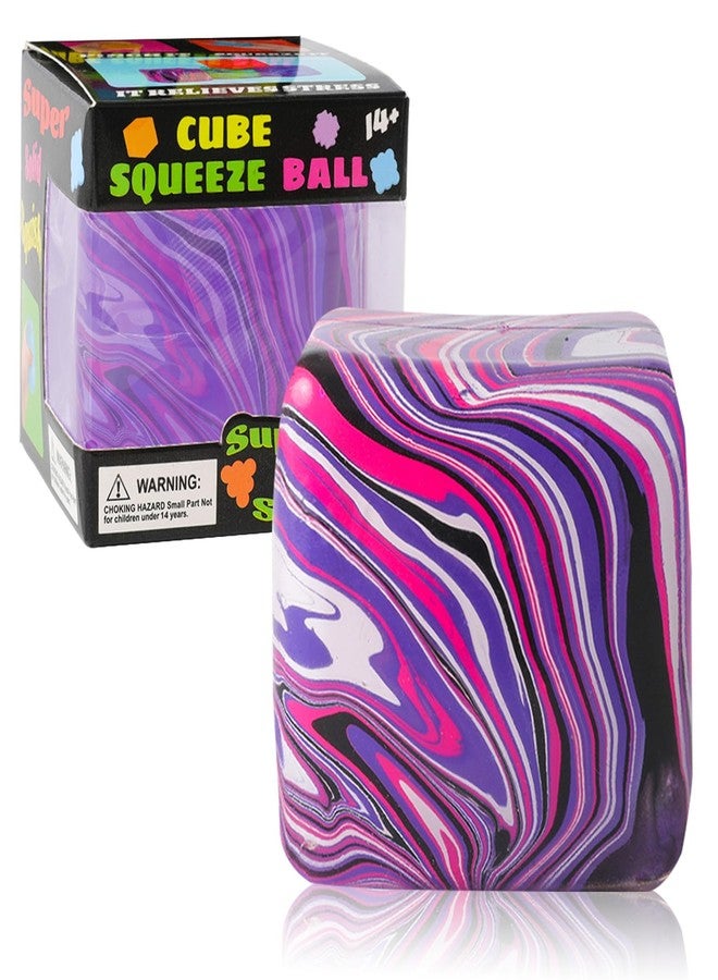 CORODER Stress Ball, 2.2'' Squishy Slow Rising Fidget Cube Sensory Toys for Anxiety Stress Relief, High Density Ice Squeeze Balls for Adults.(Purple) - Image 1